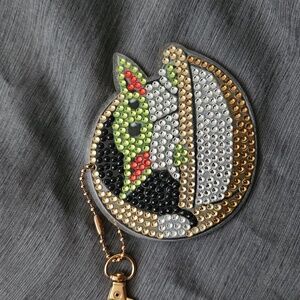 Grogu Finished Diamond Painting Keychain